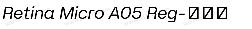Retina Micro A05 Reg字体转换